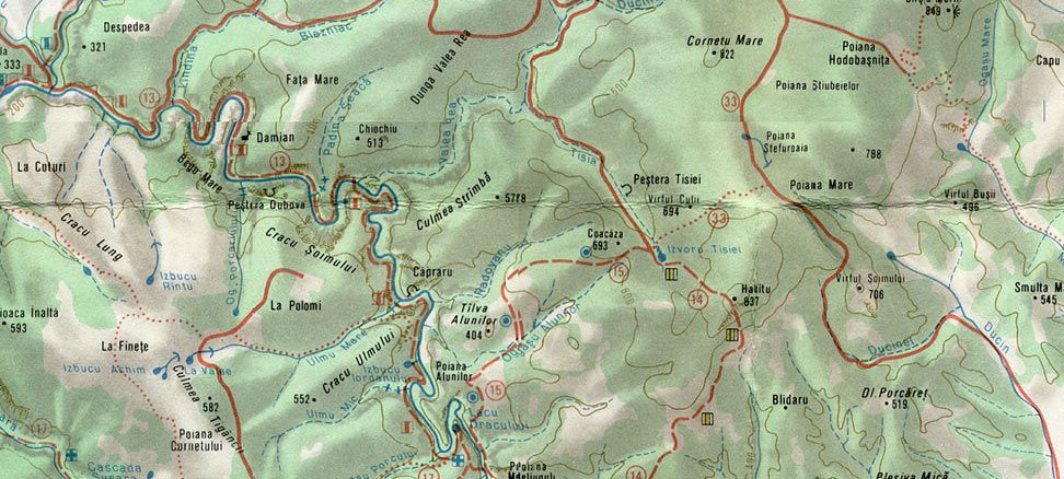 Mapa Góry Aninei